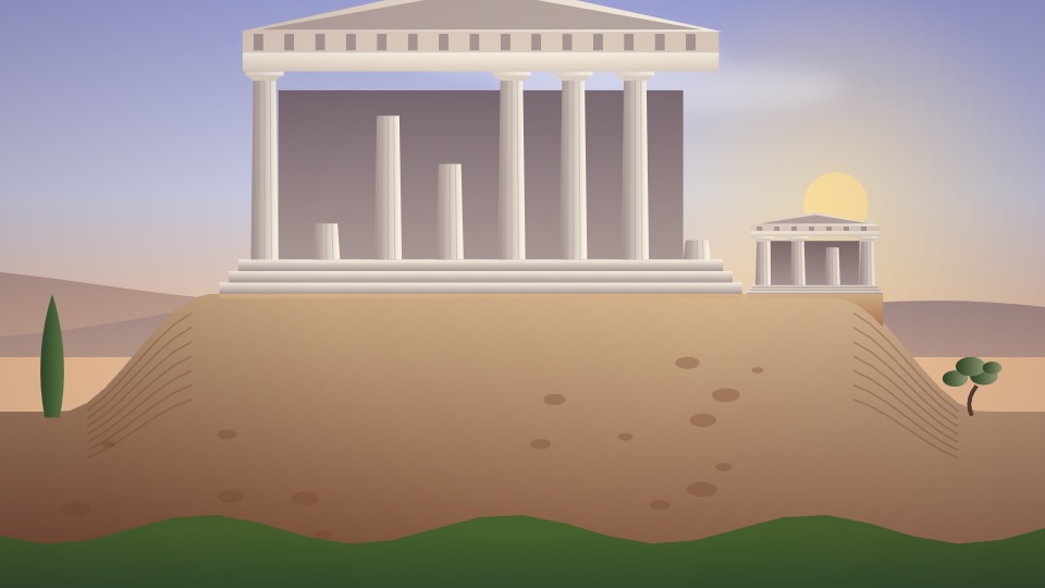 Acropolis of Athens as drawn in Wander Veil