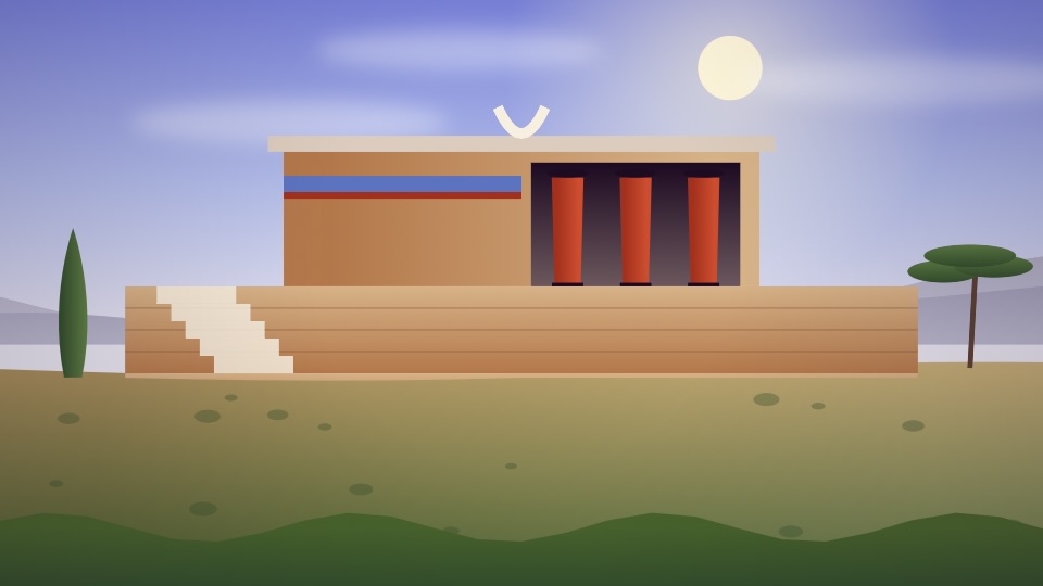 Palace of Knossos as drawn in Wander Veil