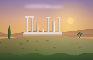 Ancient Corinth scene