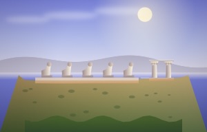 Delos Archaeological Site scene