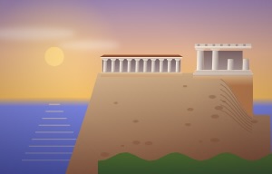 Acropolis of Lindos, Rhodes scene