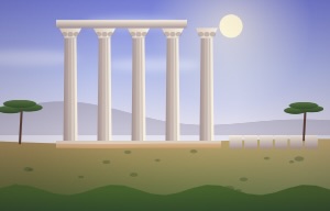 Temple of Olympian Zeus scene